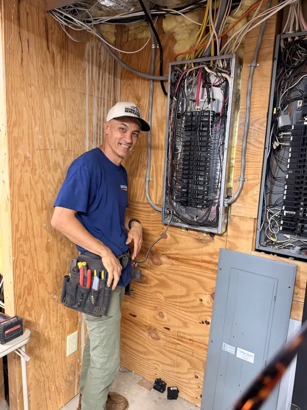 James wiring the electrical panel