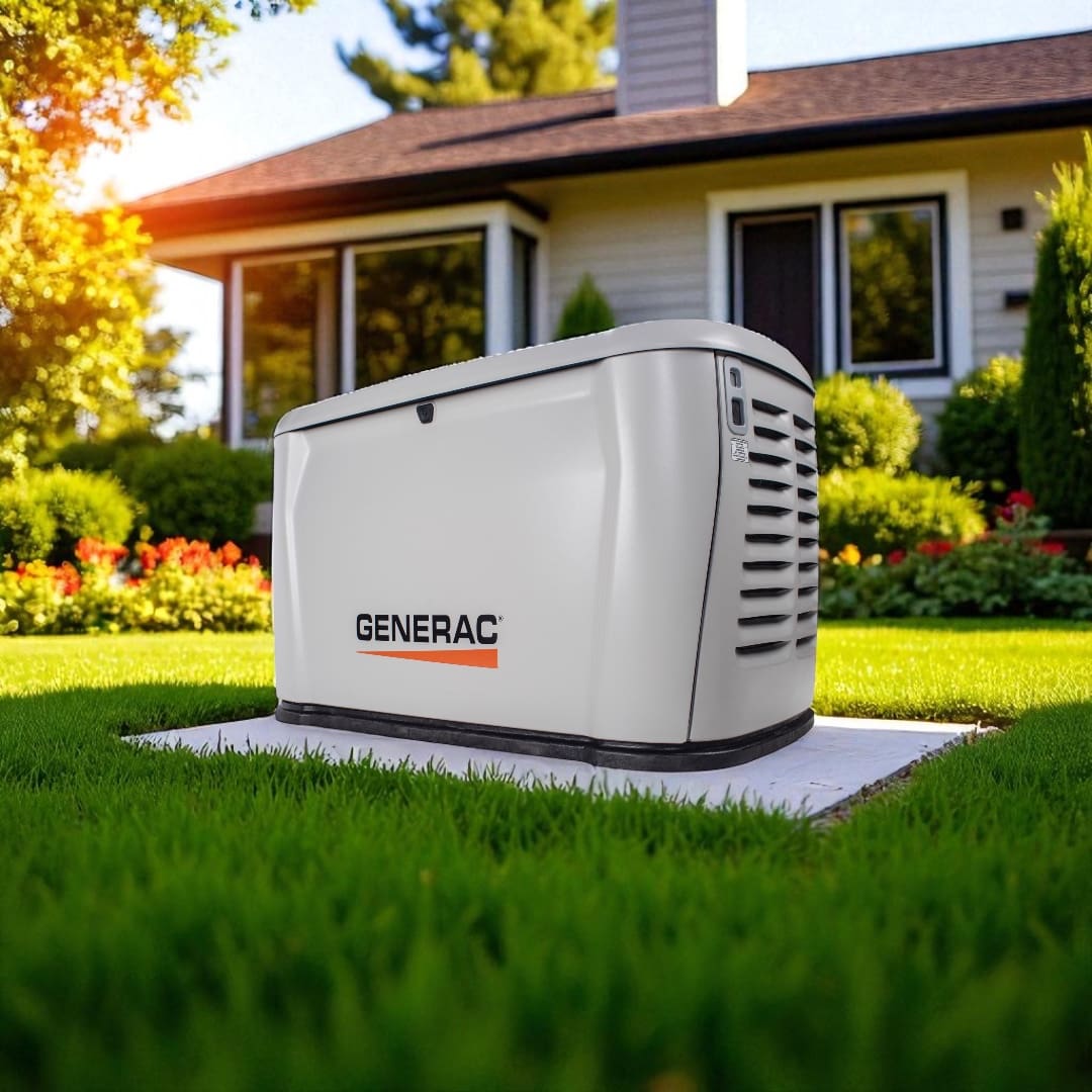 Whole-home generator providing backup power
