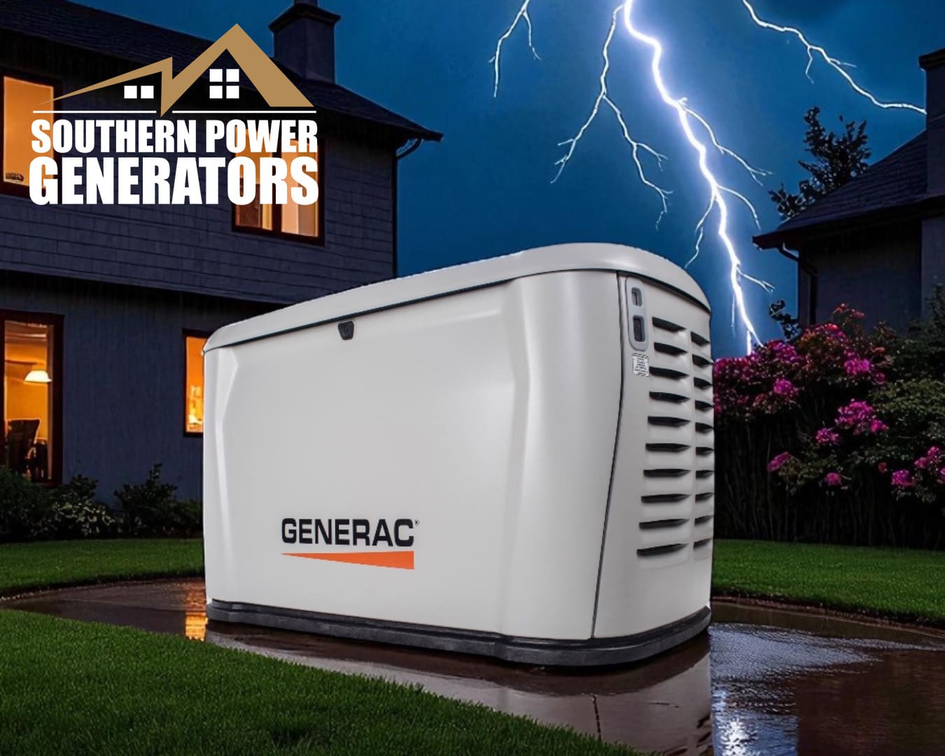 Generac Generator installed to protect you against blackouts.